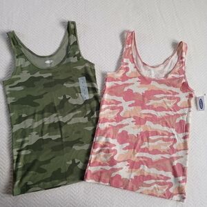 NEW Old Navy ♡ Slim Fit Camo Tank Top L Bundle